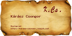Kárász Csongor névjegykártya
