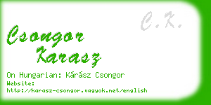 csongor karasz business card